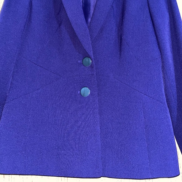 Kasper Women’s Purple Business Office Casual Blazer Jacket Size-2P - Picture 3 of 6